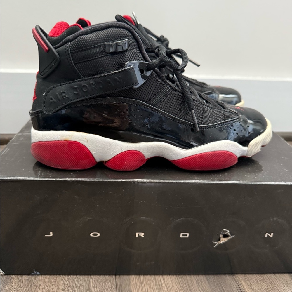 Jordan 6 Rings Kids 5.5 Bred Sneakers
